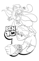 Ben 10 kleurplaat 21
